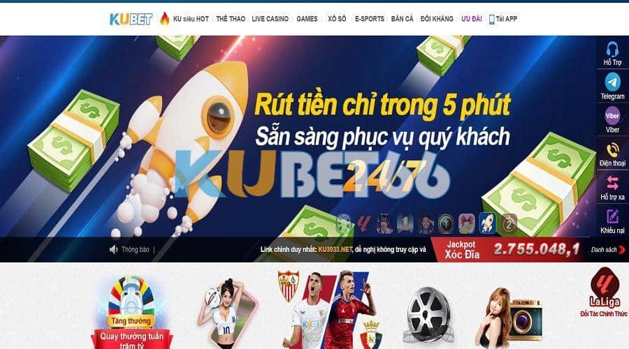 Lợi ích khi rút tiền tại Kubet