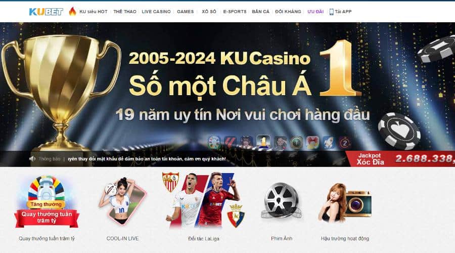 Giới thiệu sảnh cá cược thể thao với tỷ lệ xanh chín tại Kubet